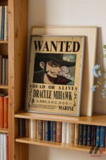 One Piece Mihawk Wanted Poster Duvar Tablosu, Anime Severlere Özel Hediye - Görsel 2
