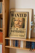 One Piece Bartolomeo Wanted Poster Duvar Tablosu, Anime Severlere Özel Hediye - Görsel 2