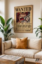 One Piece Eustass Kid Wanted Poster Duvar Tablosu, Anime Severlere Özel Hediye - Görsel 6