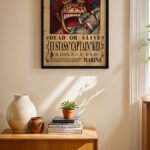One Piece Eustass Kid Wanted Poster Duvar Tablosu, Anime Severlere Özel Hediye