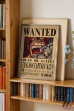 One Piece Eustass Kid Wanted Poster Duvar Tablosu, Anime Severlere Özel Hediye - Görsel 2
