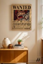 One Piece Eustass Kid Wanted Poster Duvar Tablosu, Anime Severlere Özel Hediye - Görsel 8