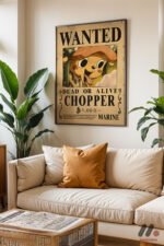 One Piece Chopper Wanted Poster Duvar Tablosu, Anime Severlere Özel Hediye - Görsel 3