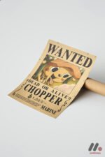 One Piece Chopper Wanted Poster Duvar Tablosu, Anime Severlere Özel Hediye - Görsel 7