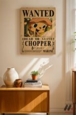 One Piece Chopper Wanted Poster Duvar Tablosu, Anime Severlere Özel Hediye - Görsel 8