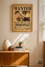 One Piece Beyaz Sakal Wanted Poster Duvar Tablosu, Anime Severlere Özel Hediye - Görsel 4