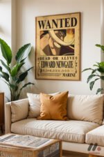 One Piece Beyaz Sakal Wanted Poster Duvar Tablosu, Anime Severlere Özel Hediye - Görsel 6