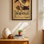 One Piece Beyaz Sakal Wanted Poster Duvar Tablosu, Anime Severlere Özel Hediye