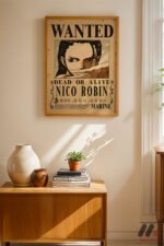 One Piece Nico Robin Wanted Poster Duvar Tablosu, Anime Severlere Özel Hediye - Görsel 4