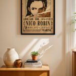 One Piece Nico Robin Wanted Poster Duvar Tablosu, Anime Severlere Özel Hediye