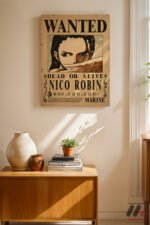 One Piece Nico Robin Wanted Poster Duvar Tablosu, Anime Severlere Özel Hediye - Görsel 8