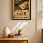 One Piece Sabo Wanted Poster Duvar Tablosu, Anime Severlere Özel Hediye