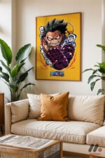One Piece Luffy Gear 4 Poster Duvar Tablosu, Anime Severlere Özel Hediye - Görsel 6