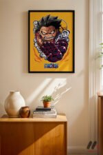 One Piece Luffy Gear 4 Poster Duvar Tablosu, Anime Severlere Özel Hediye