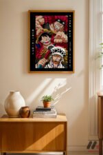 One Piece Kid Luffy Law Poster Duvar Tablosu, Anime Severlere Özel Hediye - Görsel 4