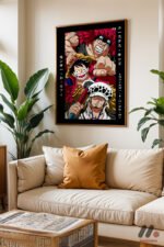 One Piece Kid Luffy Law Poster Duvar Tablosu, Anime Severlere Özel Hediye - Görsel 6