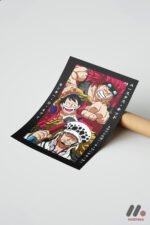 One Piece Kid Luffy Law Poster Duvar Tablosu, Anime Severlere Özel Hediye - Görsel 7