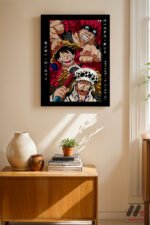 One Piece Kid Luffy Law Poster Duvar Tablosu, Anime Severlere Özel Hediye - Görsel 8