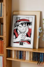 One Piece Luffy Çizgi Poster Duvar Tablosu, Anime Severlere Özel Hediye - Görsel 2