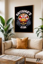 One Punch Man Saitama Gym Poster Duvar Tablosu, Anime Severlere Özel Hediye - Görsel 6