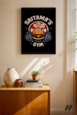One Punch Man Saitama Gym Poster Duvar Tablosu, Anime Severlere Özel Hediye