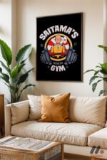 One Punch Man Saitama Gym Poster Duvar Tablosu, Anime Severlere Özel Hediye - Görsel 3