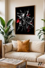 One Punch Man Siyah Poster Duvar Tablosu, Anime Severlere Özel Hediye - Görsel 10