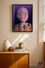 One Punch Man Saitama Poster Duvar Tablosu, Anime Severlere Özel Hediye - Görsel 4