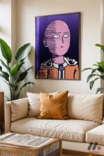 One Punch Man Saitama Poster Duvar Tablosu, Anime Severlere Özel Hediye - Görsel 6