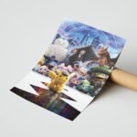 Pokemon Dedektif Pikachu Poster Duvar Tablosu, Anime Severlere Özel Hediye