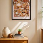 Pokemon Charmander Evrim Poster siyah çerçeveli duvar tablosu, konsol üstündeki duvarda