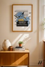 Pokemon Squirtle Poster Duvar Tablosu, Anime Severlere Özel Hediye - Görsel 8