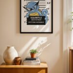 Pokemon Squirtle Poster Duvar Tablosu, Anime Severlere Özel Hediye