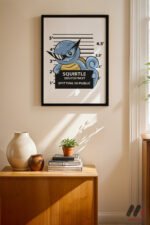 Pokemon Squirtle Poster Duvar Tablosu, Anime Severlere Özel Hediye