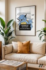 Pokemon Squirtle Poster Duvar Tablosu, Anime Severlere Özel Hediye - Görsel 6