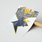 Pokemon Pikachu Şehir Poster Duvar Tablosu, Anime Severlere Özel Hediye