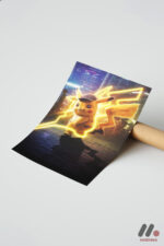 Pokemon Pikachu Neon Poster Duvar Tablosu, Anime Severlere Özel Hediye - Görsel 7