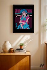 Sailor Moon Mercury Poster Duvar Tablosu, Anime Severlere Özel Hediye - Görsel 4