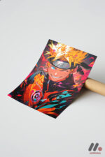 Naruto Ateş Efektli Poster Duvar Tablosu, Anime Severlere Özel Hediye - Görsel 7
