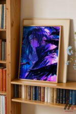 Sasuke Mor Efektli Poster Duvar Tablosu, Anime Severlere Özel Hediye - Görsel 9