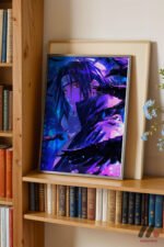 Sasuke Mor Efektli Poster Duvar Tablosu, Anime Severlere Özel Hediye - Görsel 5