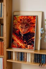 Demon Slayer Rengoku Poster Duvar Tablosu, Anime Severlere Özel Hediye - Görsel 2