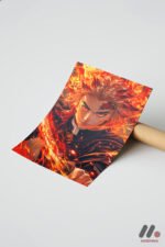 Demon Slayer Rengoku Poster Duvar Tablosu, Anime Severlere Özel Hediye - Görsel 7