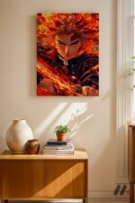 Demon Slayer Rengoku Poster Duvar Tablosu, Anime Severlere Özel Hediye - Görsel 8