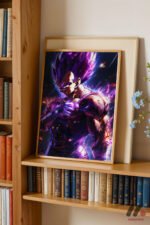 Dragon Ball Vegeta Mor Poster Duvar Tablosu, Anime Severlere Özel Hediye - Görsel 5