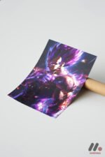 Dragon Ball Vegeta Mor Poster Duvar Tablosu, Anime Severlere Özel Hediye - Görsel 7