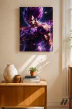 Dragon Ball Vegeta Mor Poster Duvar Tablosu, Anime Severlere Özel Hediye - Görsel 8