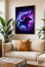 Pokemon Gengar Poster Duvar Tablosu, Anime Severlere Özel Hediye - Görsel 10