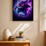 Pokemon Gengar Poster Duvar Tablosu, Anime Severlere Özel Hediye