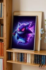 Pokemon Gengar Poster Duvar Tablosu, Anime Severlere Özel Hediye - Görsel 5